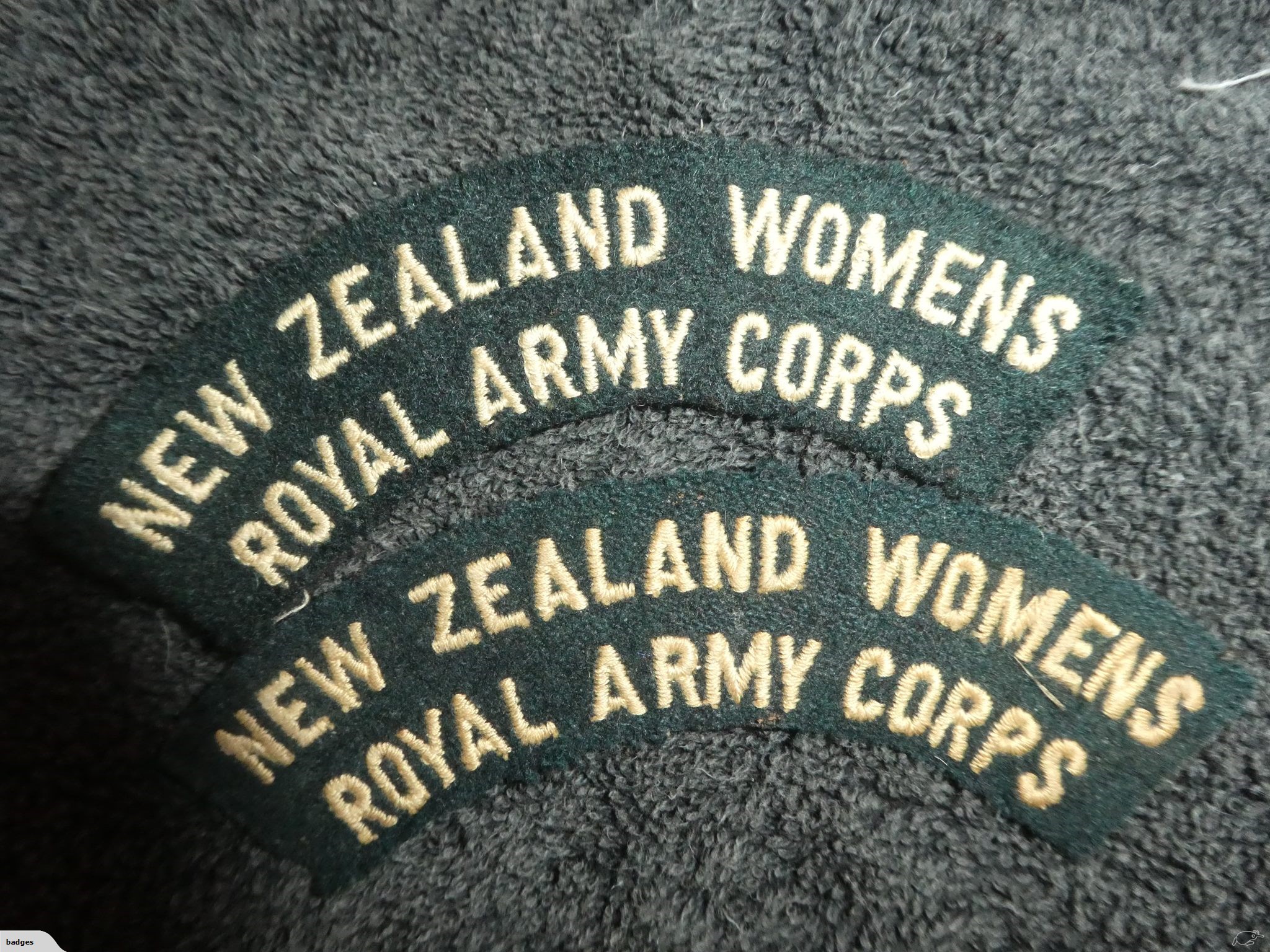 New Zealand Womens Royal Army Corps Shoulder Titles 1960s 1970s