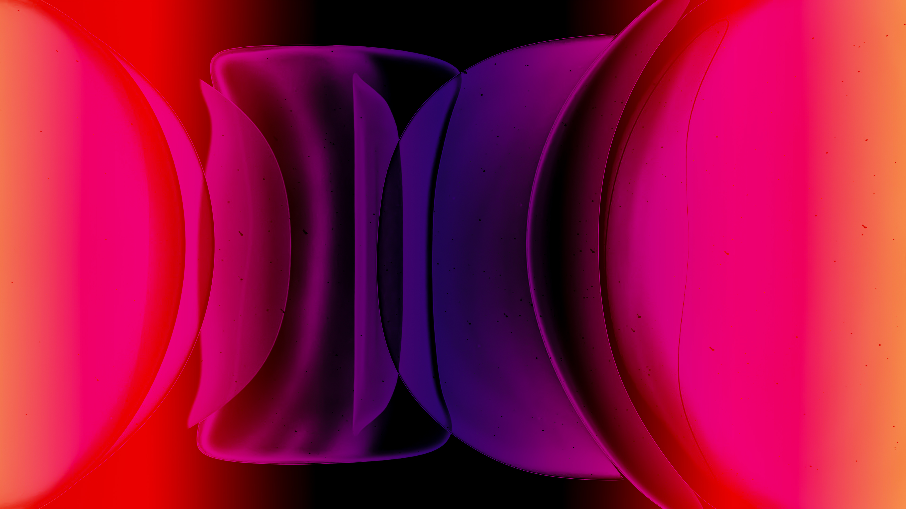 Abstract red and purple gradient wallpaper with flowing shapes