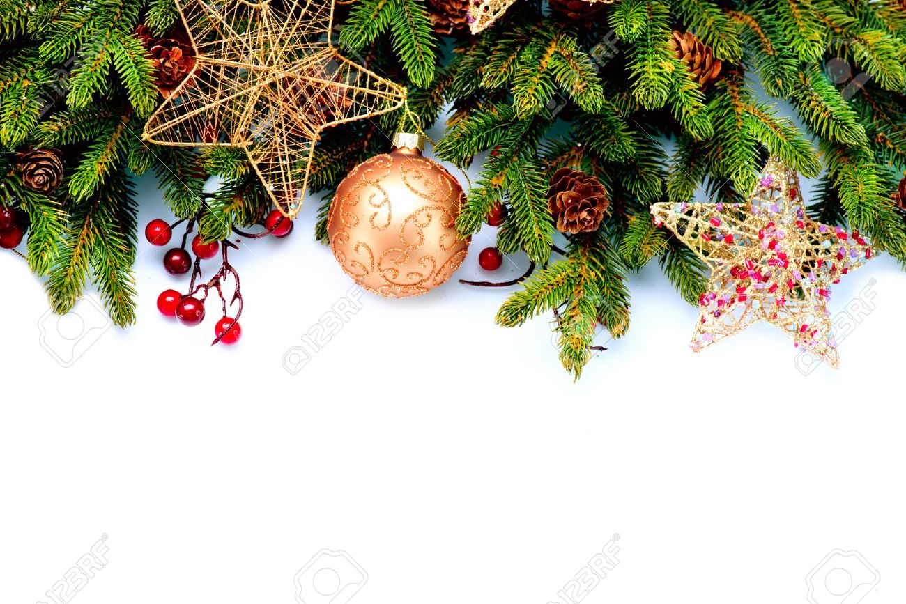 Christmas Decorations Isolated On White Background Christmas