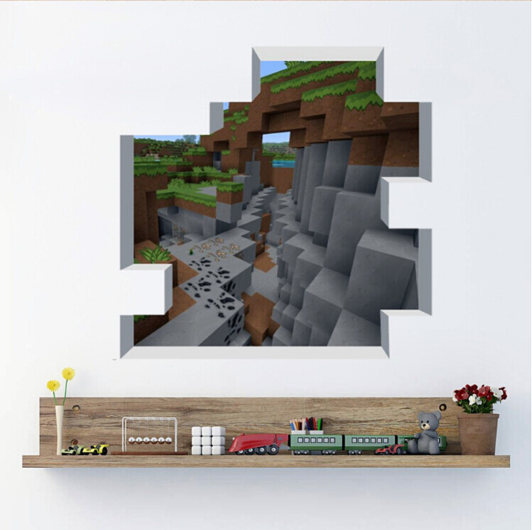 Newest Minecraft Wall Stickers Wallpaper Kids Room Decal Minecraft