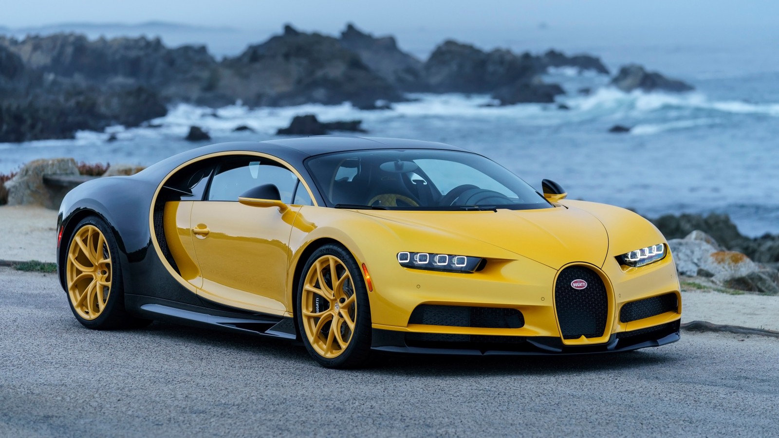 Bugatti Chiron Yellow And Black 4k Wallpaper HD Car