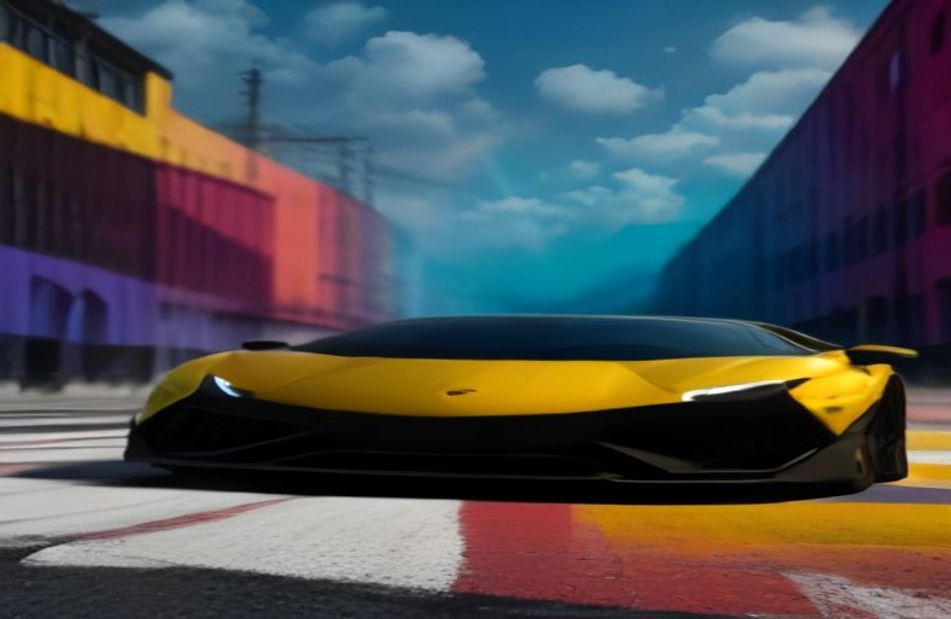 Rainbow Lamborghini Wallpaper