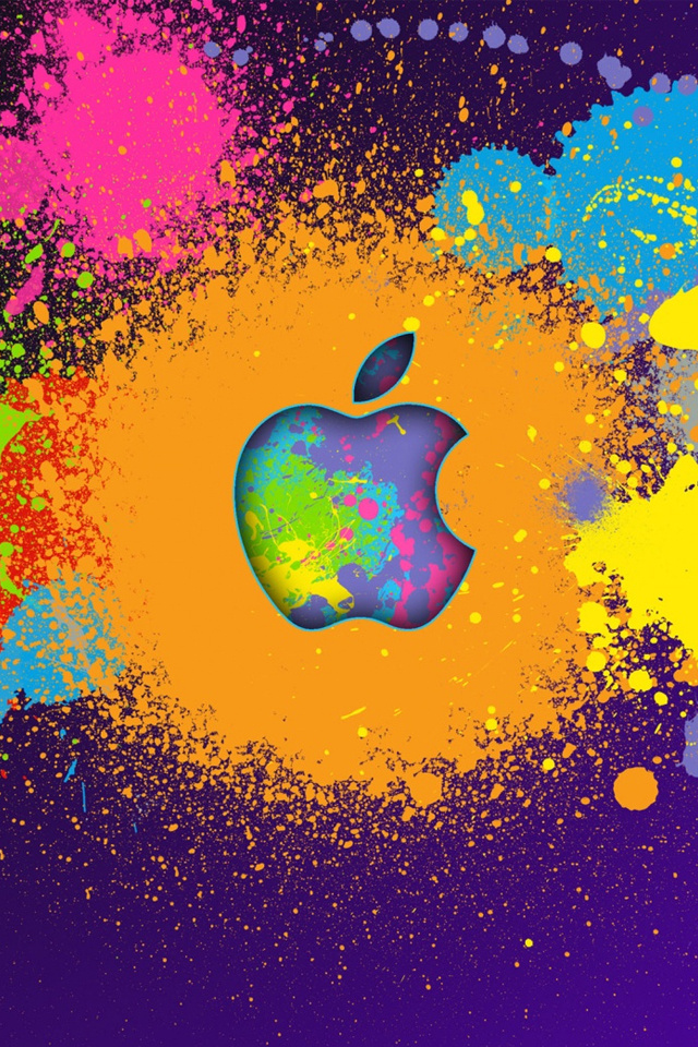 Apple Pop Art Logo iPhone Wallpaper Retina