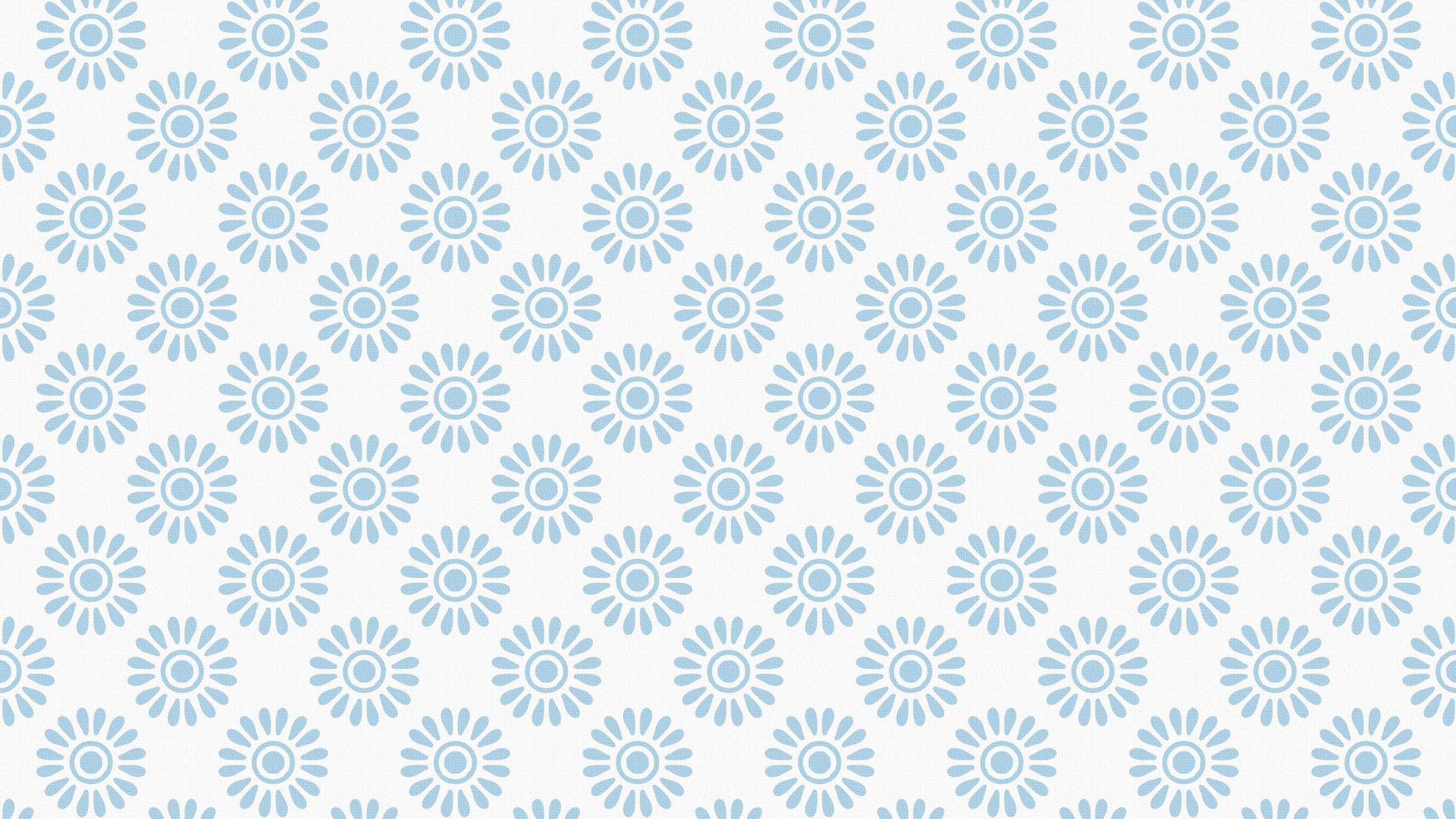 Desktop Wallpaper Blue Flowers Floral Pattern Abstract HD Image