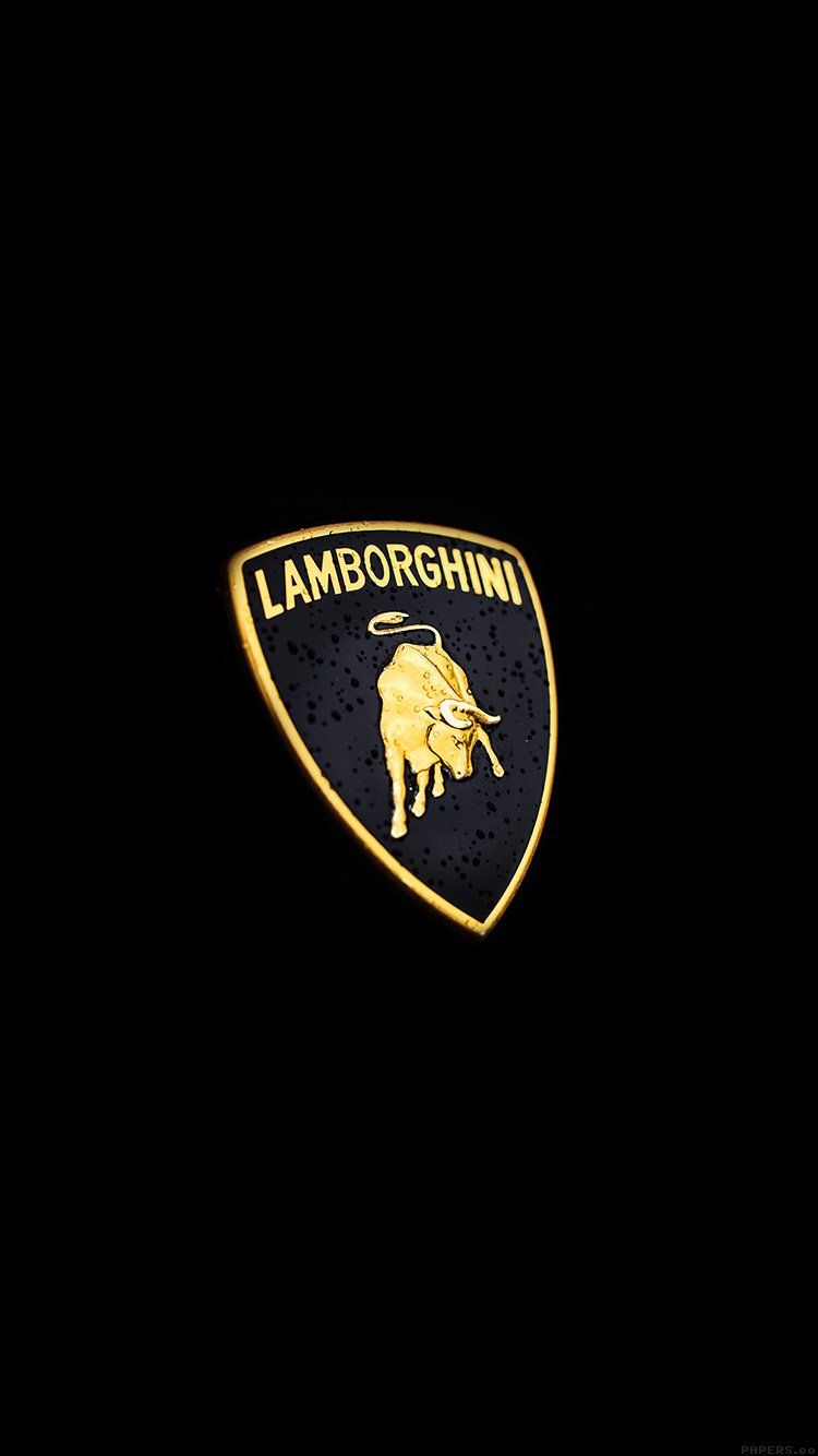 Car Lambhini Logo Art Minimal Dark Wallpaper HD iPhone Famous