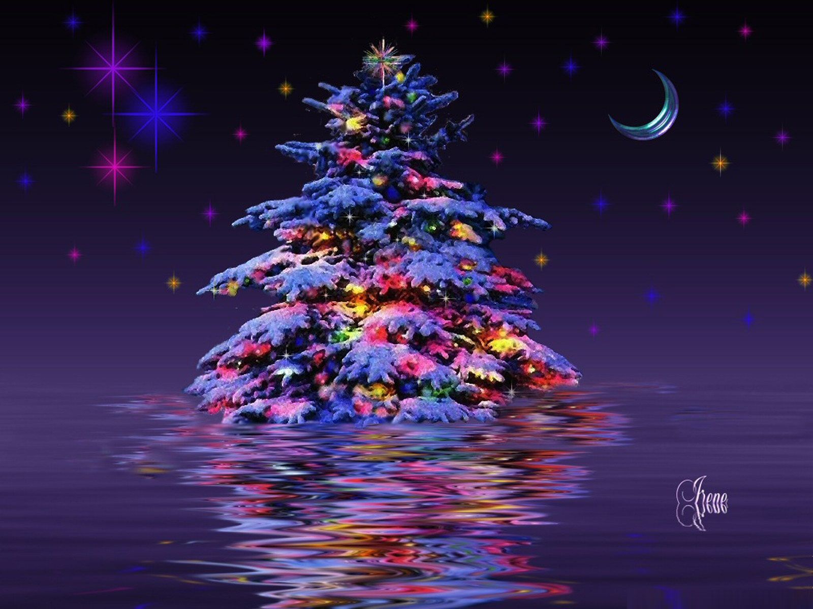 D Christmas Background Tree Wallpaper Your Selected