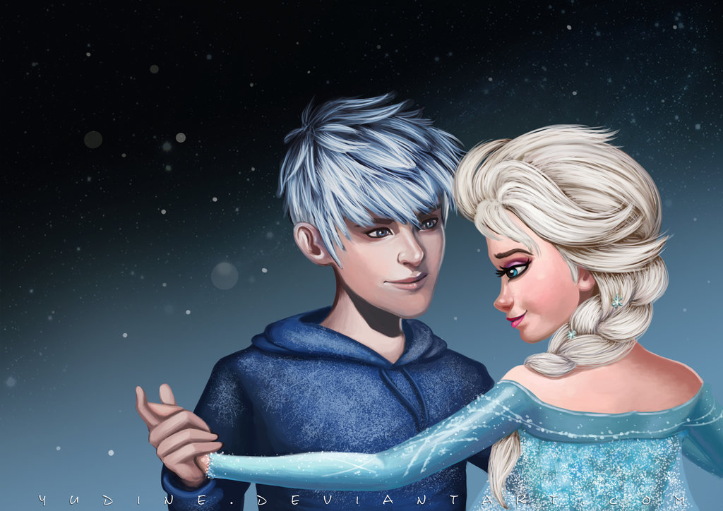 Elsa and Jack Frost by Yudine on