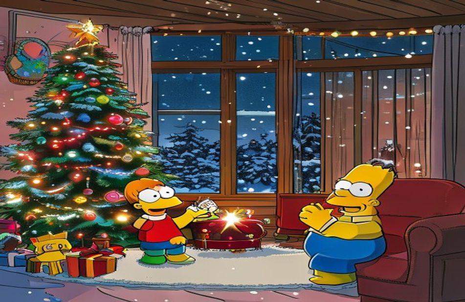 Simpsons Christmas Wallpaper