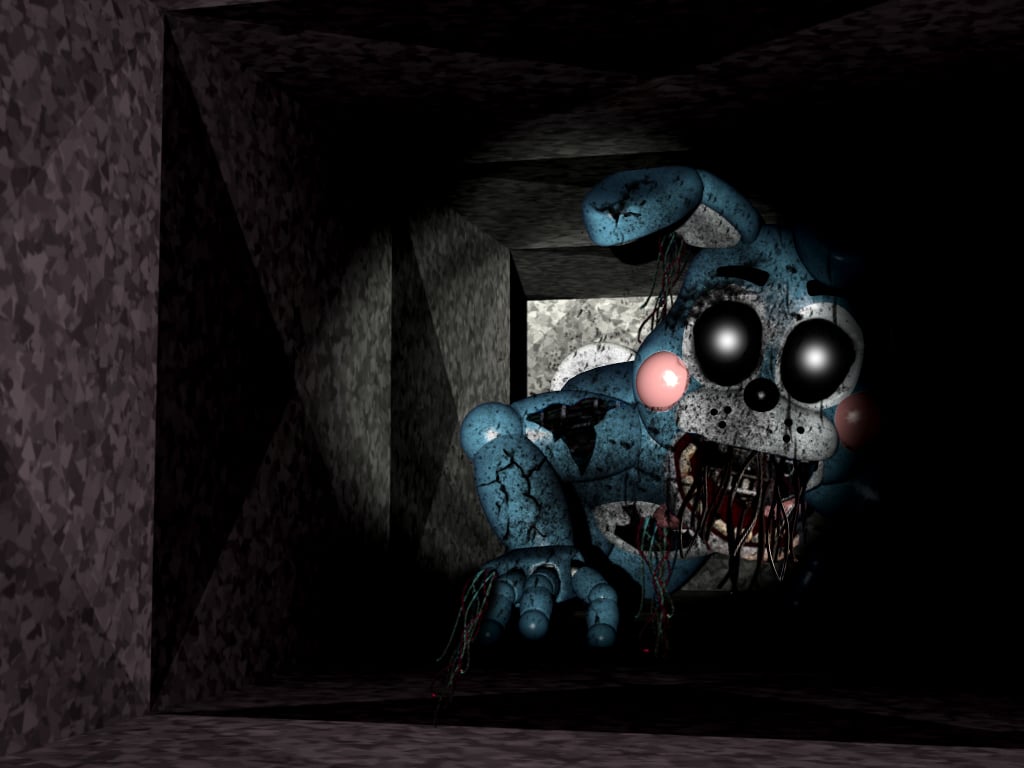 FNAF  Shattered Toy Bonnie in the Air Vent FANMADE by hero13gamer on