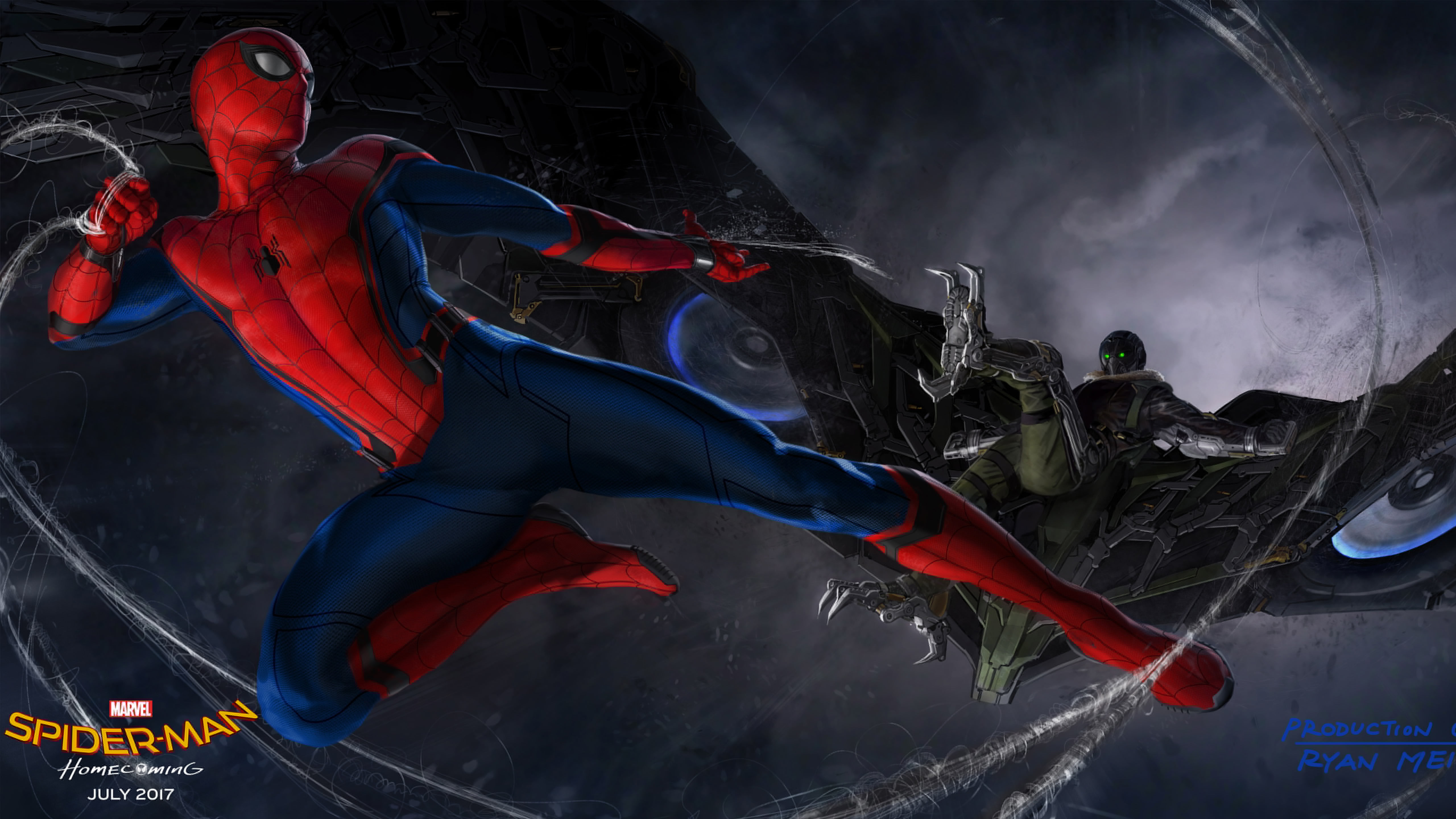 Marvel Spider Man Homeing Vs Vulture Poster HD Wallpaper