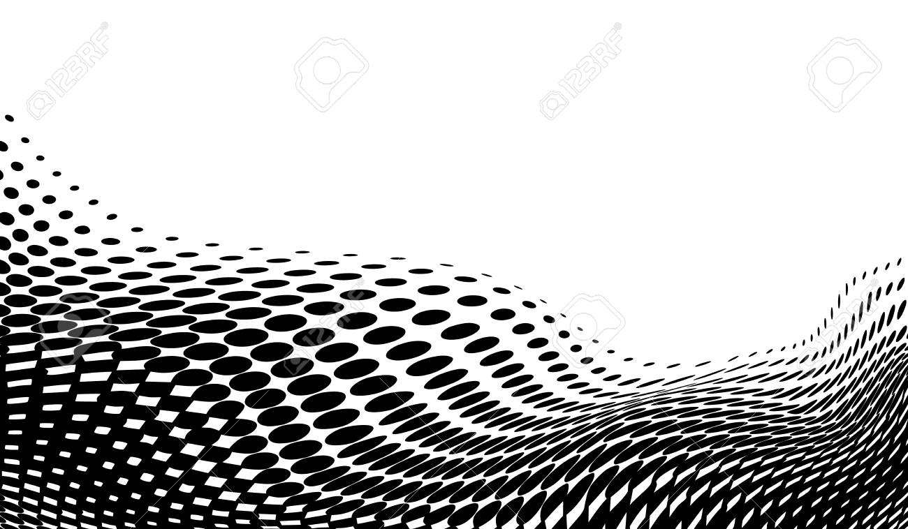 Dot Halftone Dotted Design Element Abstract Morph Art Background