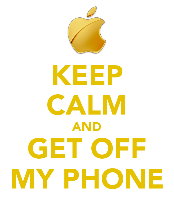 Keep Calm And Get Off My Phone Carry On Image