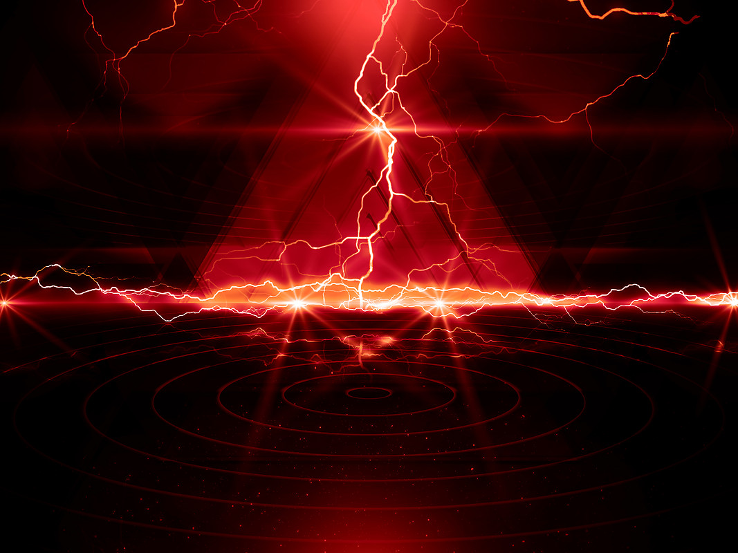Red Lightning Background
