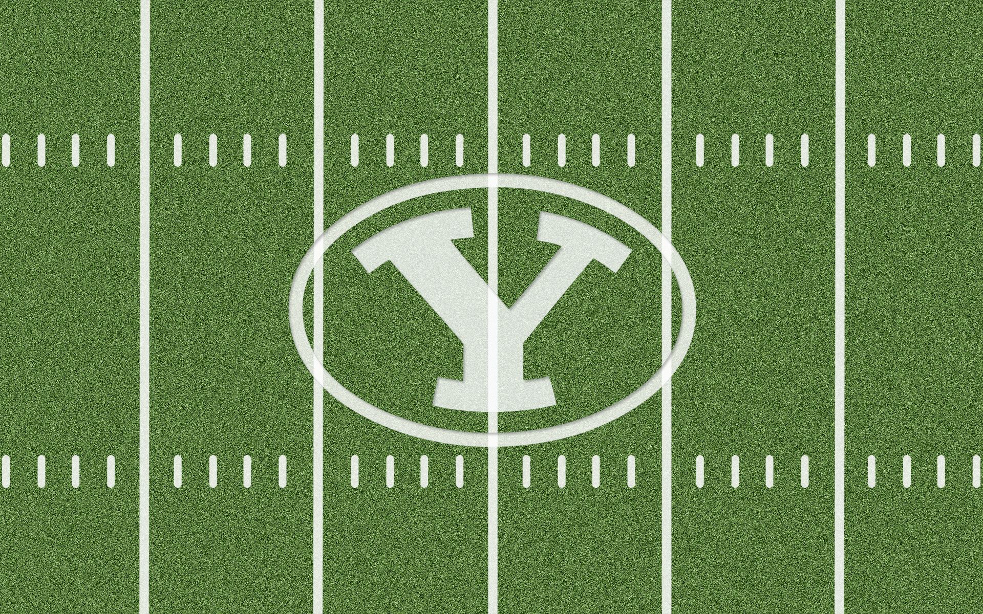 Football Field Byu Cougars Logo On With Resolutions