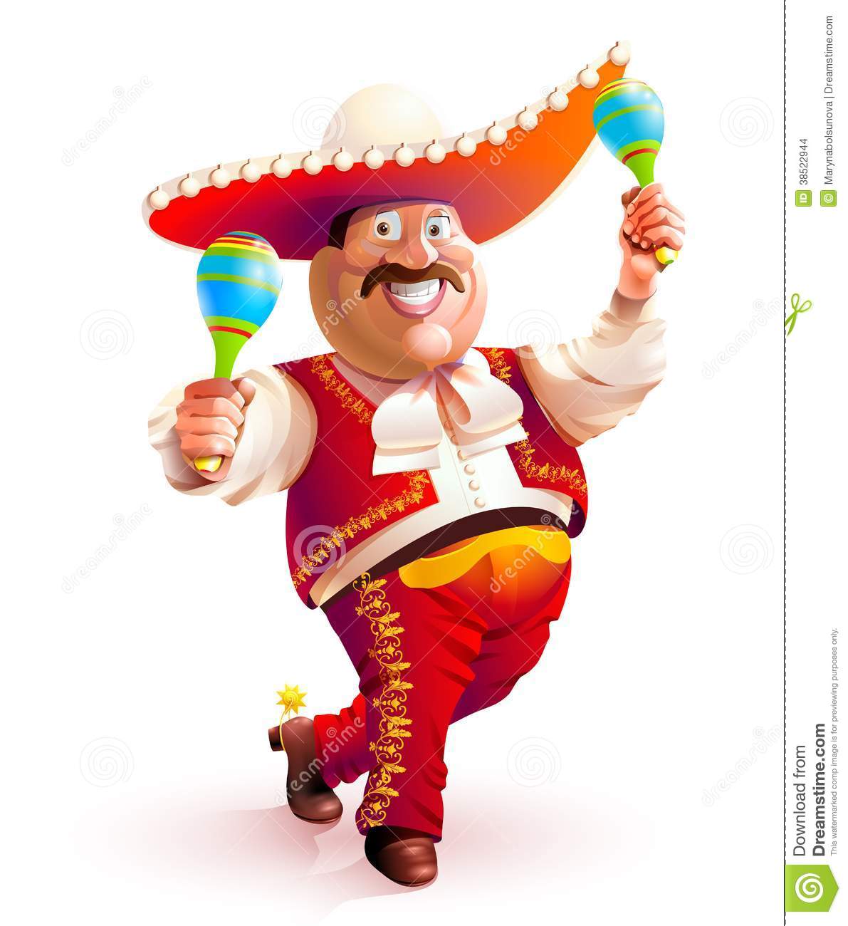 Mexican Dancer Clipart Man Dancing Traditional Dress Stock