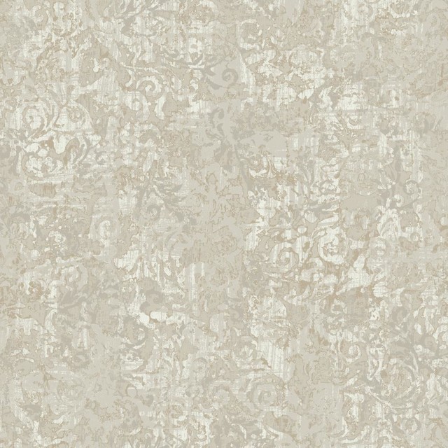 Scroll Floral Wallpaper Traditional By The Fabric Co