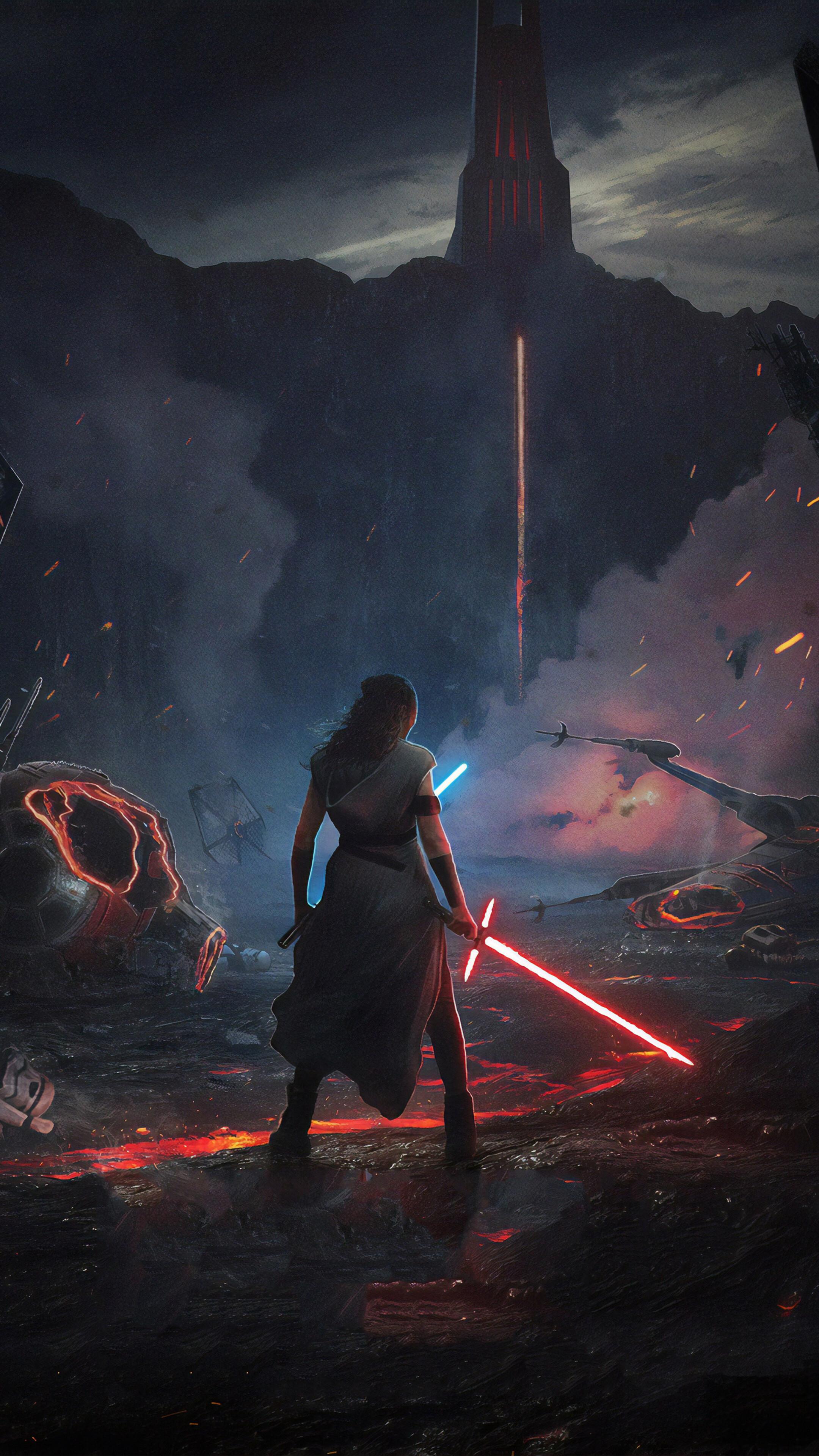 Rey Lightsaber Star Wars The Rise Of Skywalker 4k Wallpaper