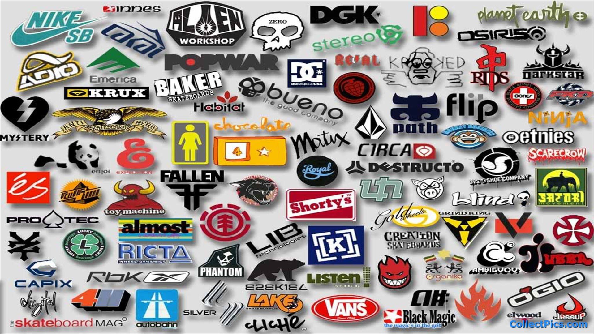 Skateboard Logos Wallpaper HD 1920x1080 4993 1920x1080