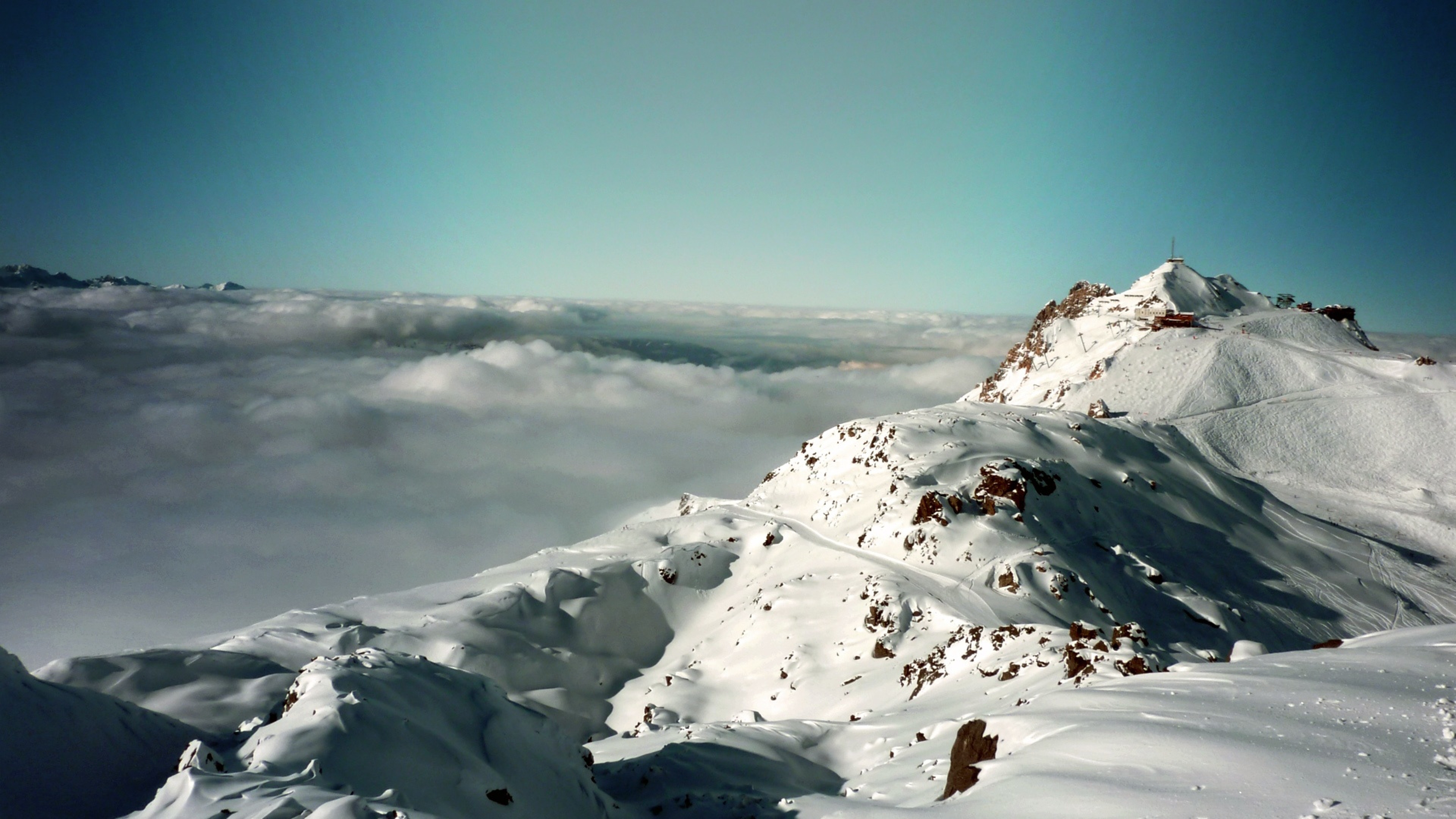 Download Wallpaper 3840x2160 snow alps mountains sky 4K Ultra HD HD