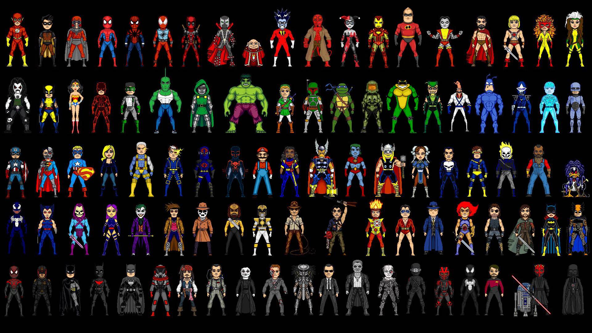 Cartoon Video Game Characters Wallpaper