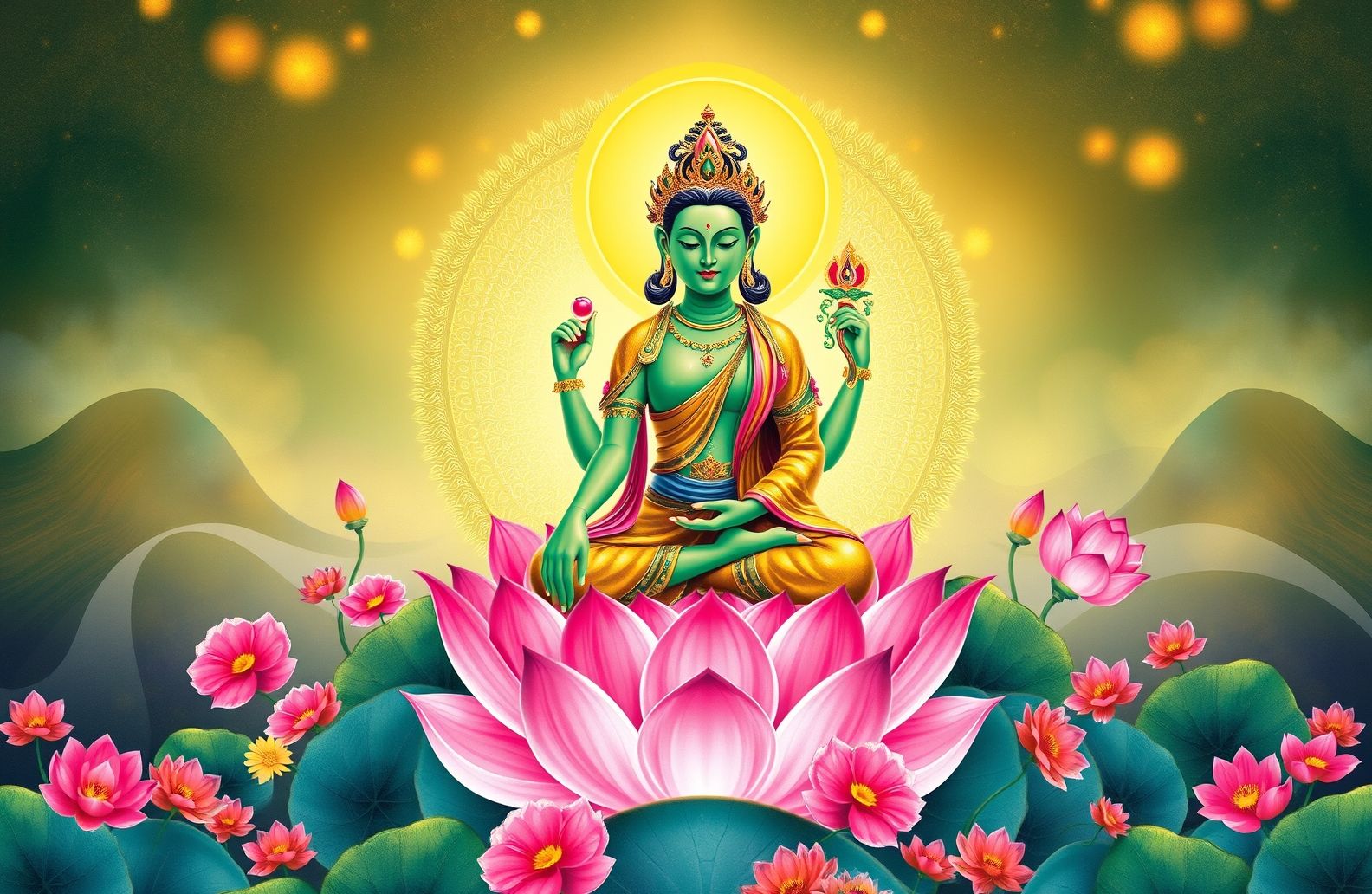Green Tara Wallpaper