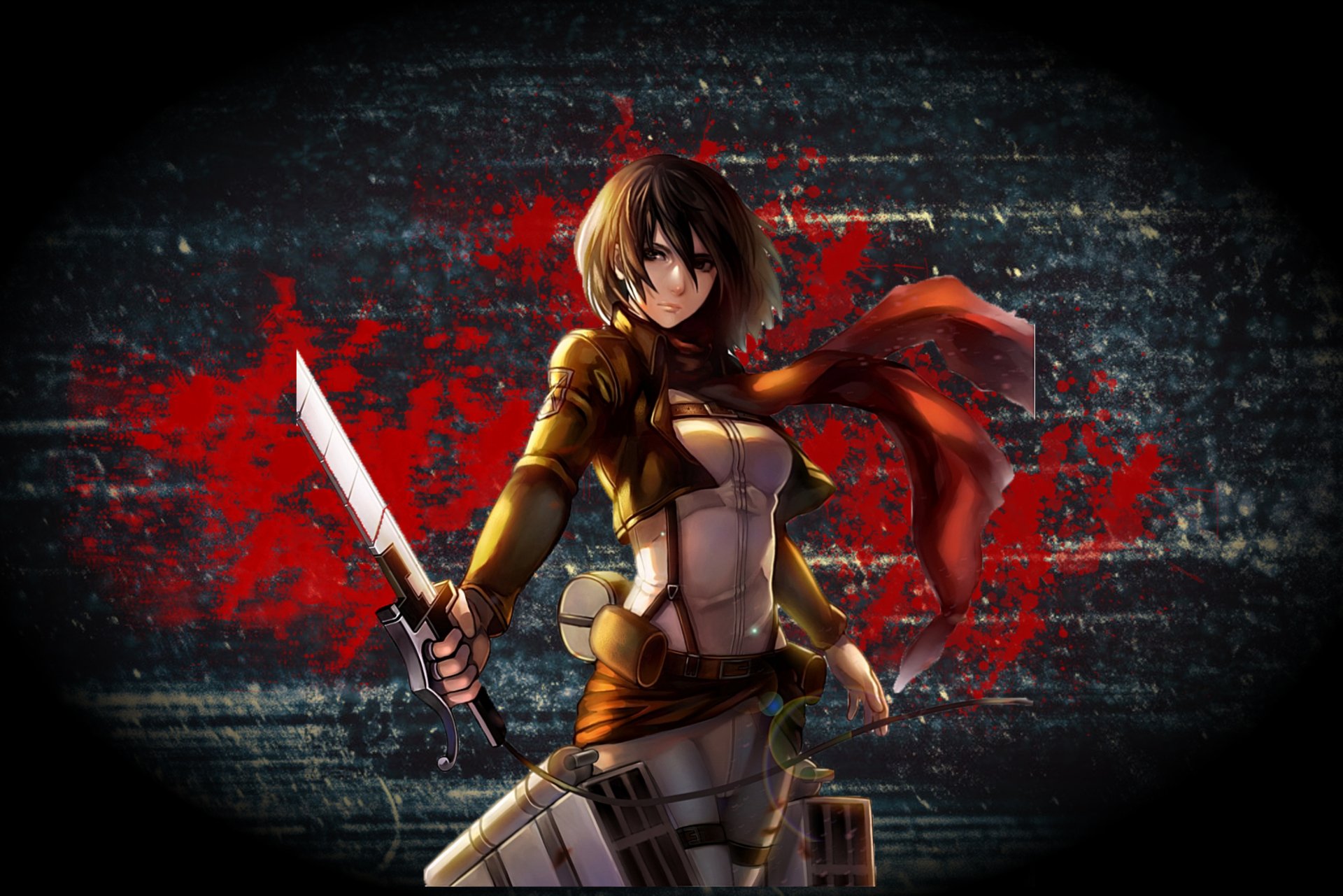 Mikasa Ackerman In Action Wallpaper