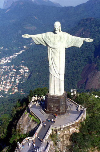 Christ Redeemer Statue In Rio De Janeiro Brazil