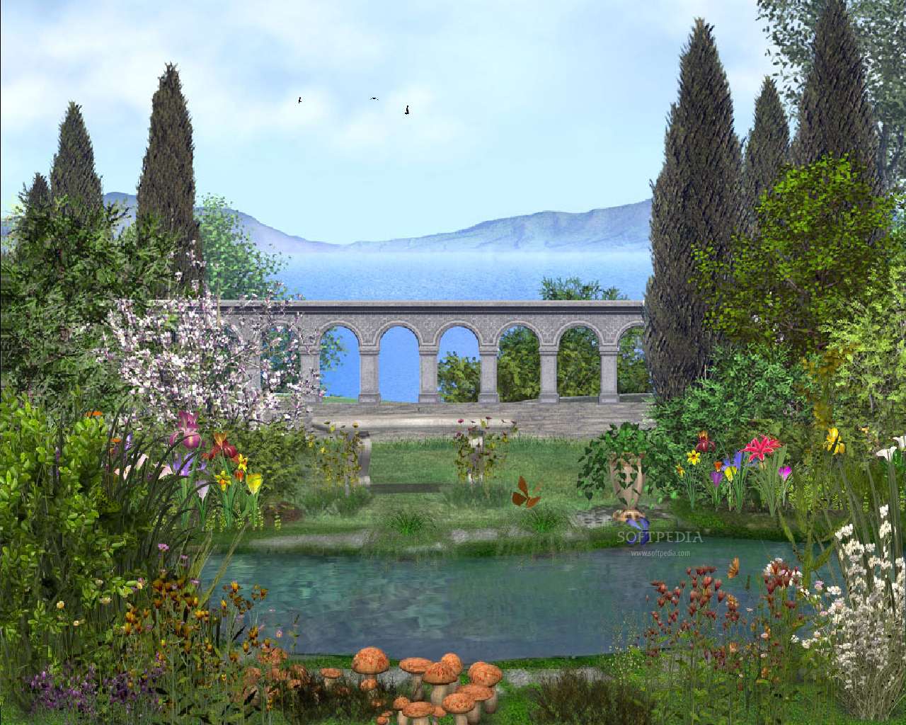 Garden Animated Screensaver This Is The Image Displayed By