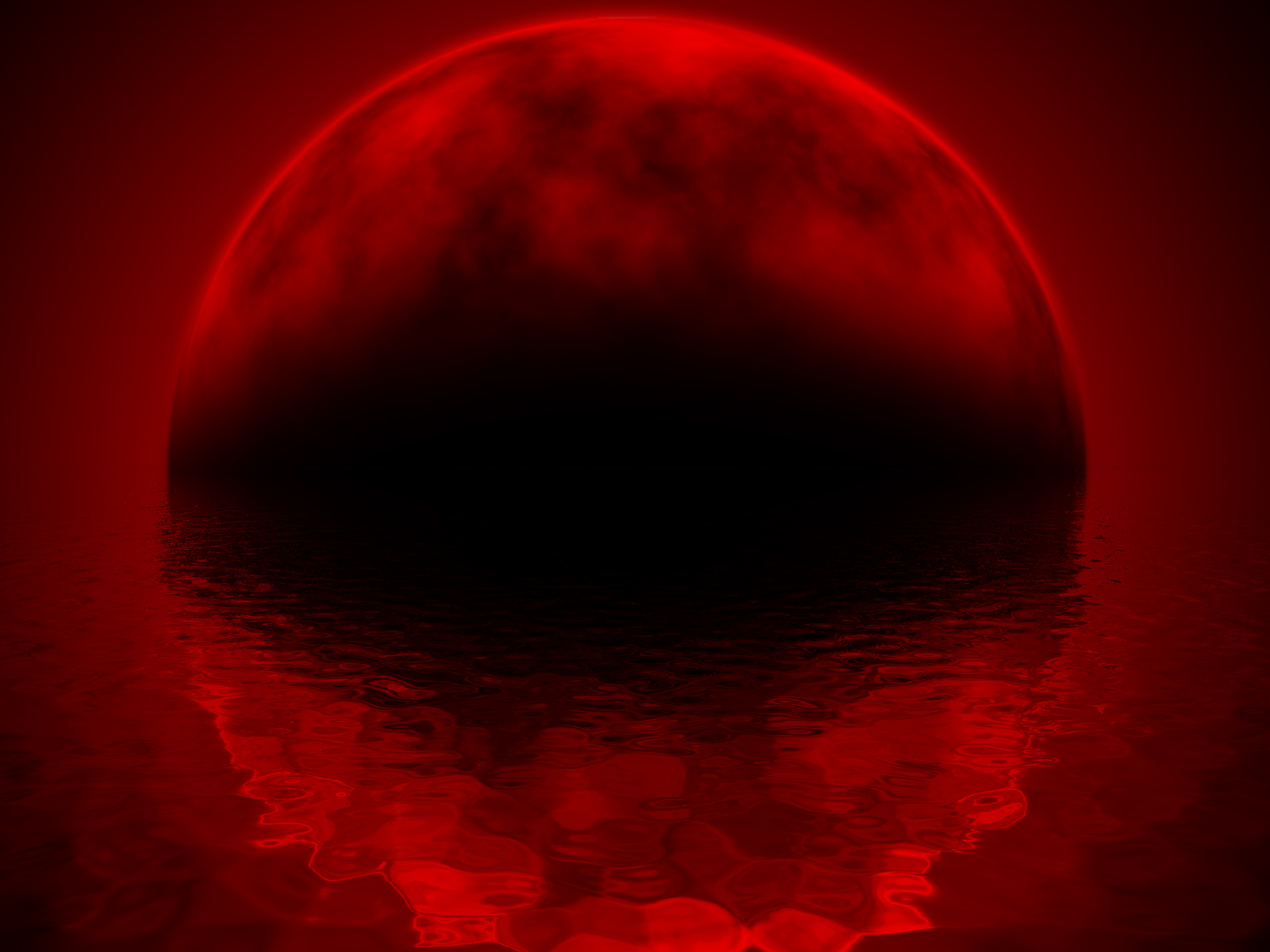 Water Red And Black Wallpaper