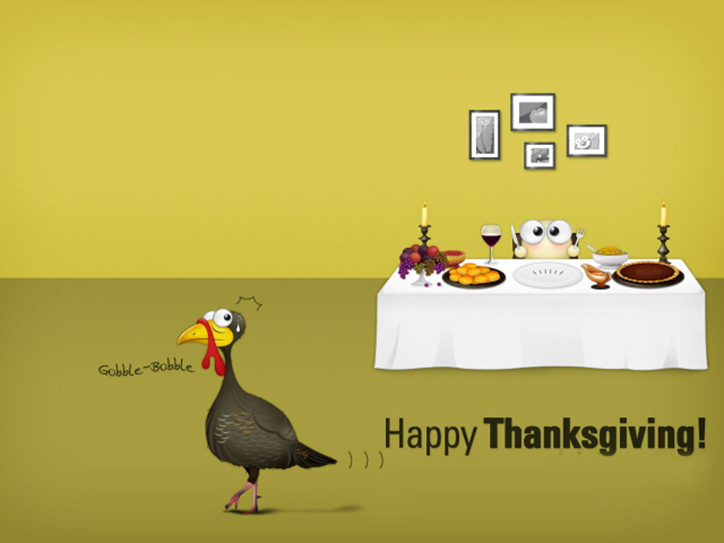 Turkey Cartoon Wallpaper Thanksgiving