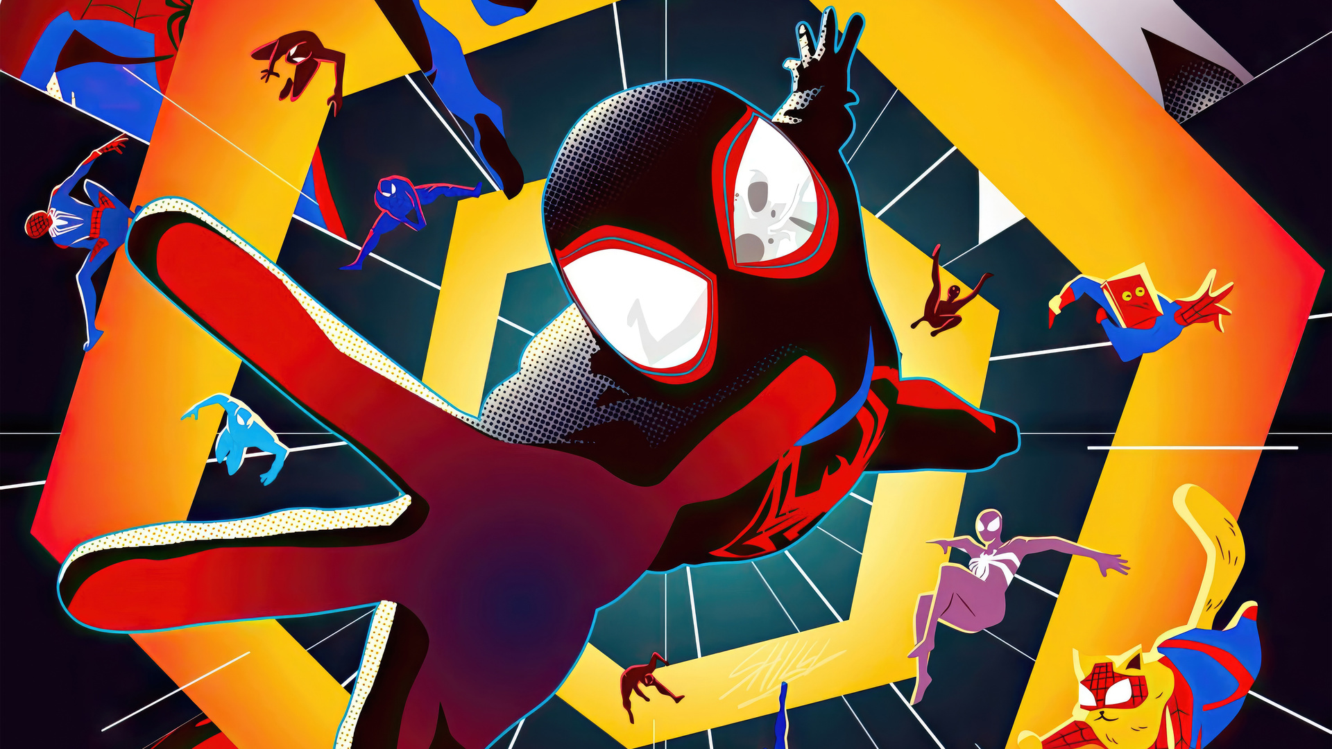 Spider Man Across The Verse Poster Laptop Full Hd Wallpaper