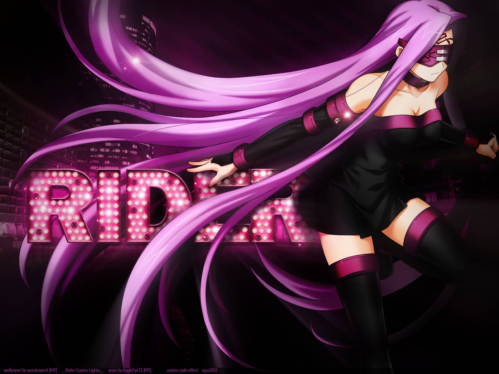 Rider Black and pink wallpaper of Rider from Fate Stay Night 1600x1200