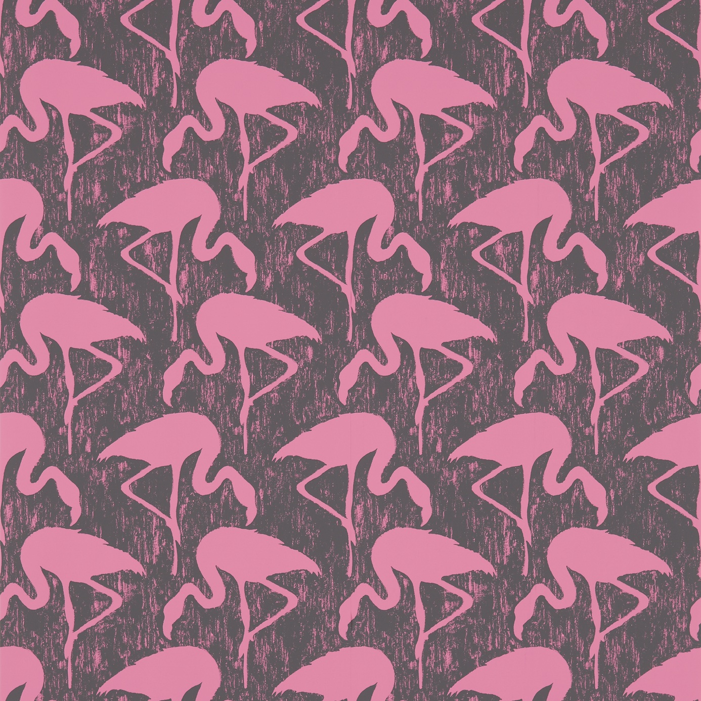 Free download American Flamingos pink green Art Print by The Wallpaper