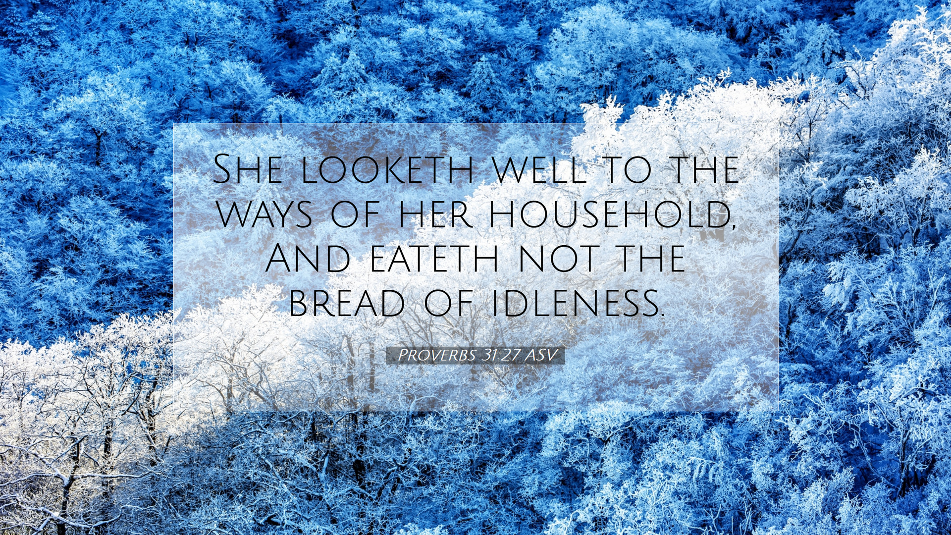 Proverbs 3127 ASV Desktop Wallpaper   She looketh well to the 1920x1080