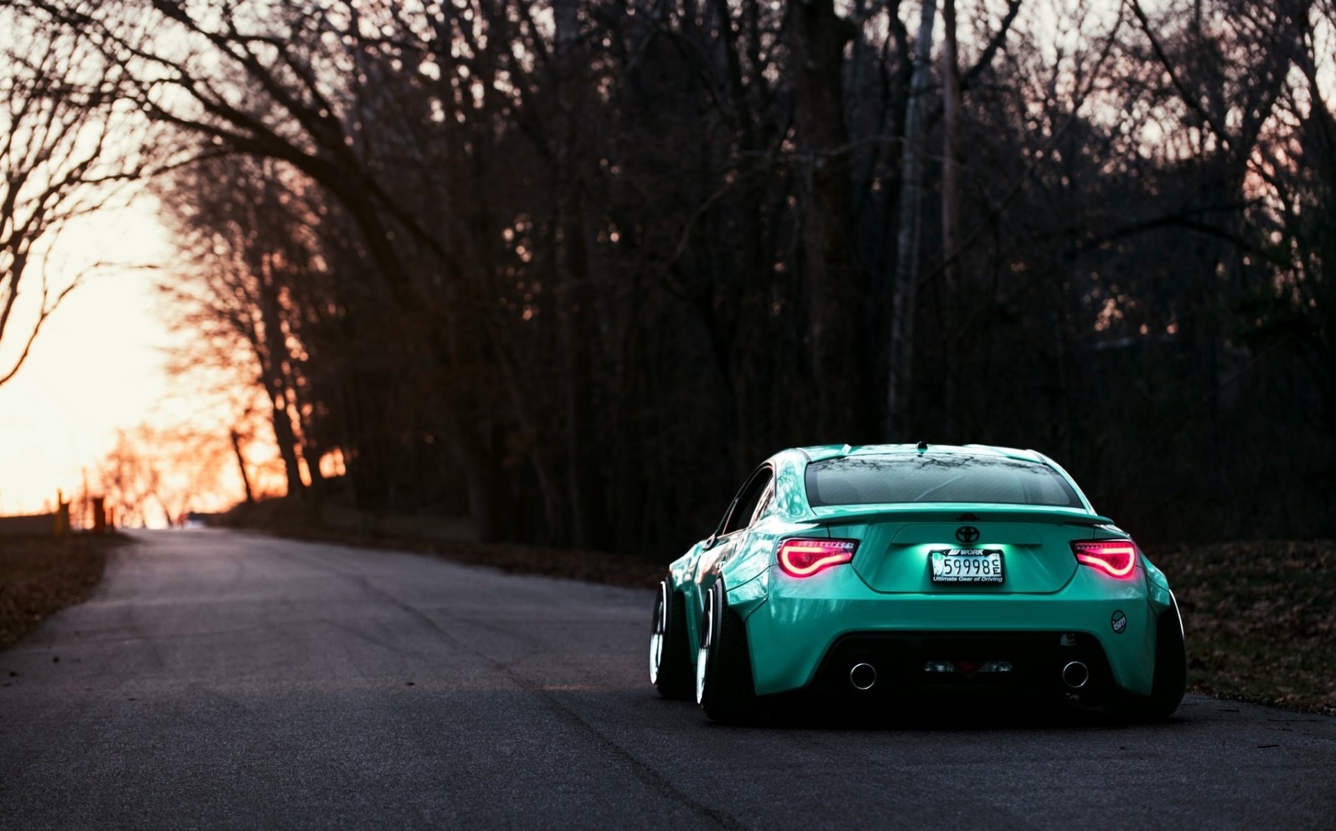 Toyota Gt86 Stance Works Turquoise Rear HD