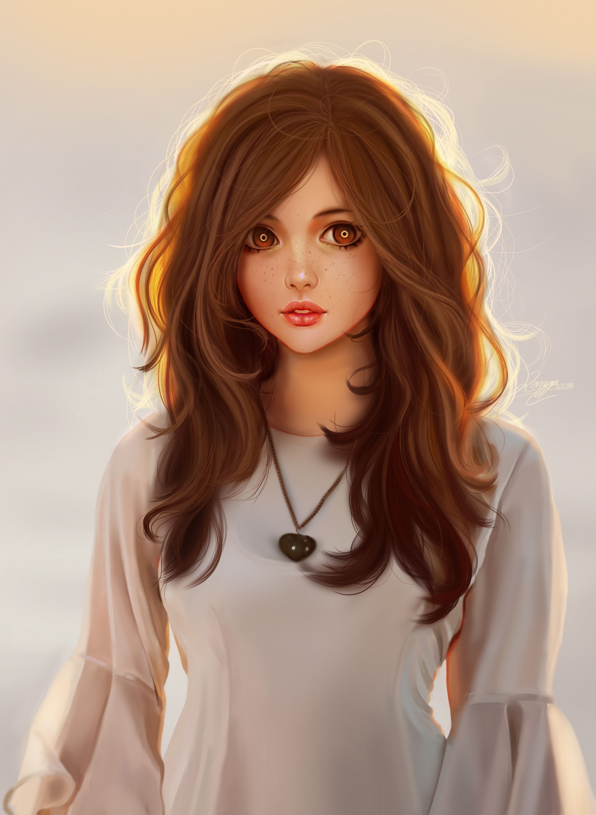 Pretty Girl Cartoon Wallpaper