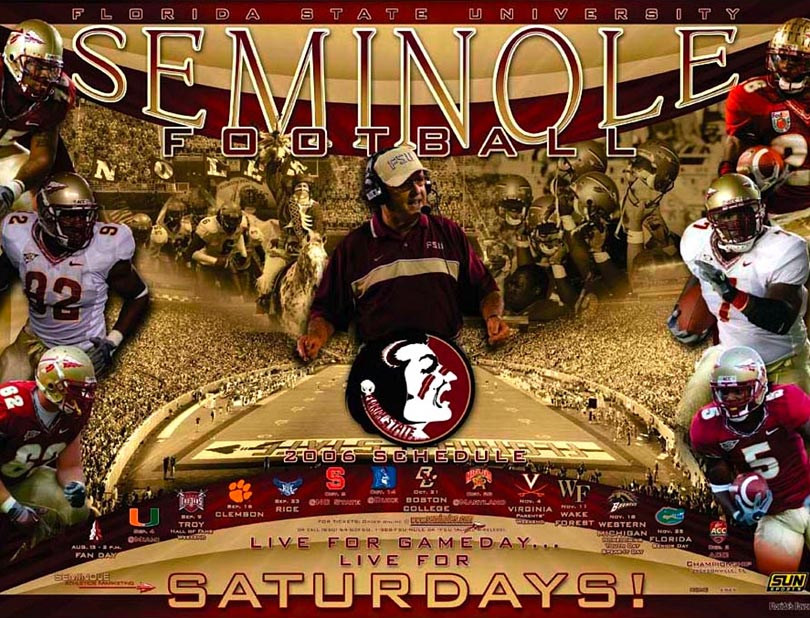  florida s 2006 poster schedule but then florida state s entry arrived