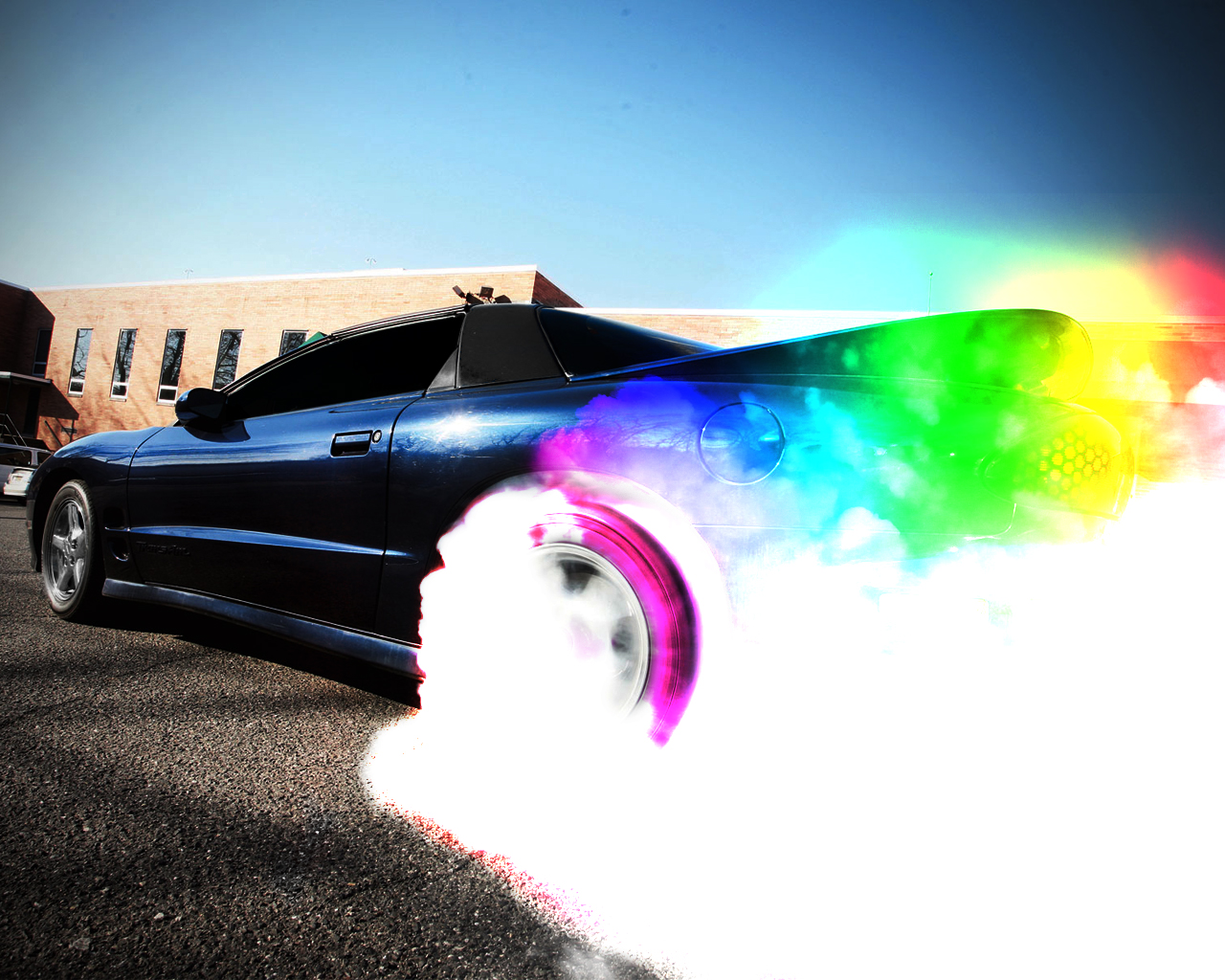 Muscle Car Burnout Awesome Wallpaper