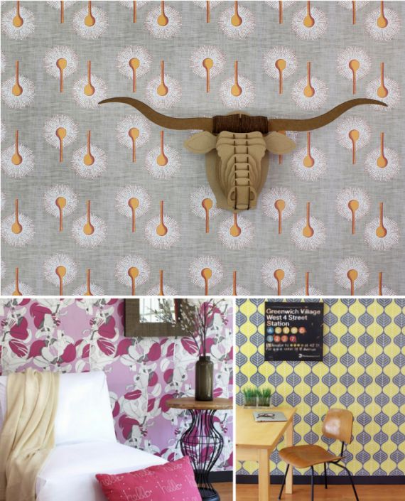 Custom Wallpaper From Spoonflower All Patterns I Would Use In