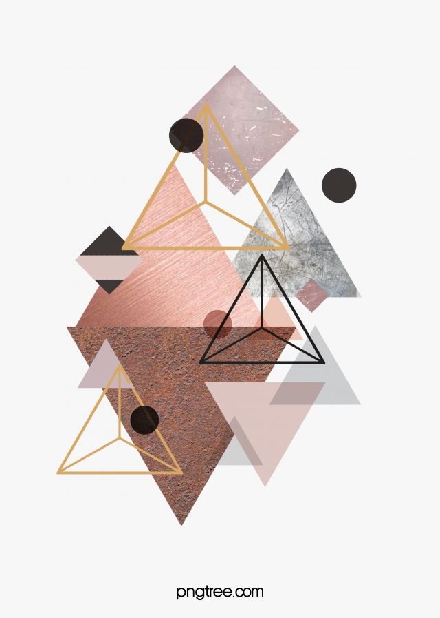 Creative Background Of Rose Gold Geometry Angle