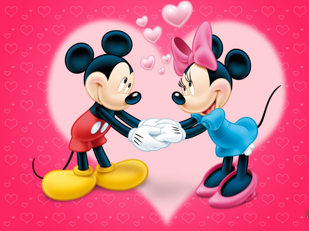 Minnie Mickey Mouse Valentine Vector Art