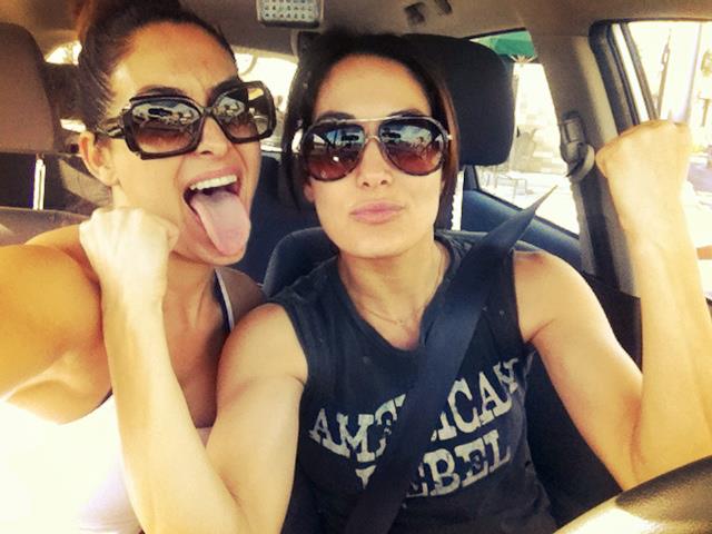 Bella Twins Nicole And Brianna Driving Car
