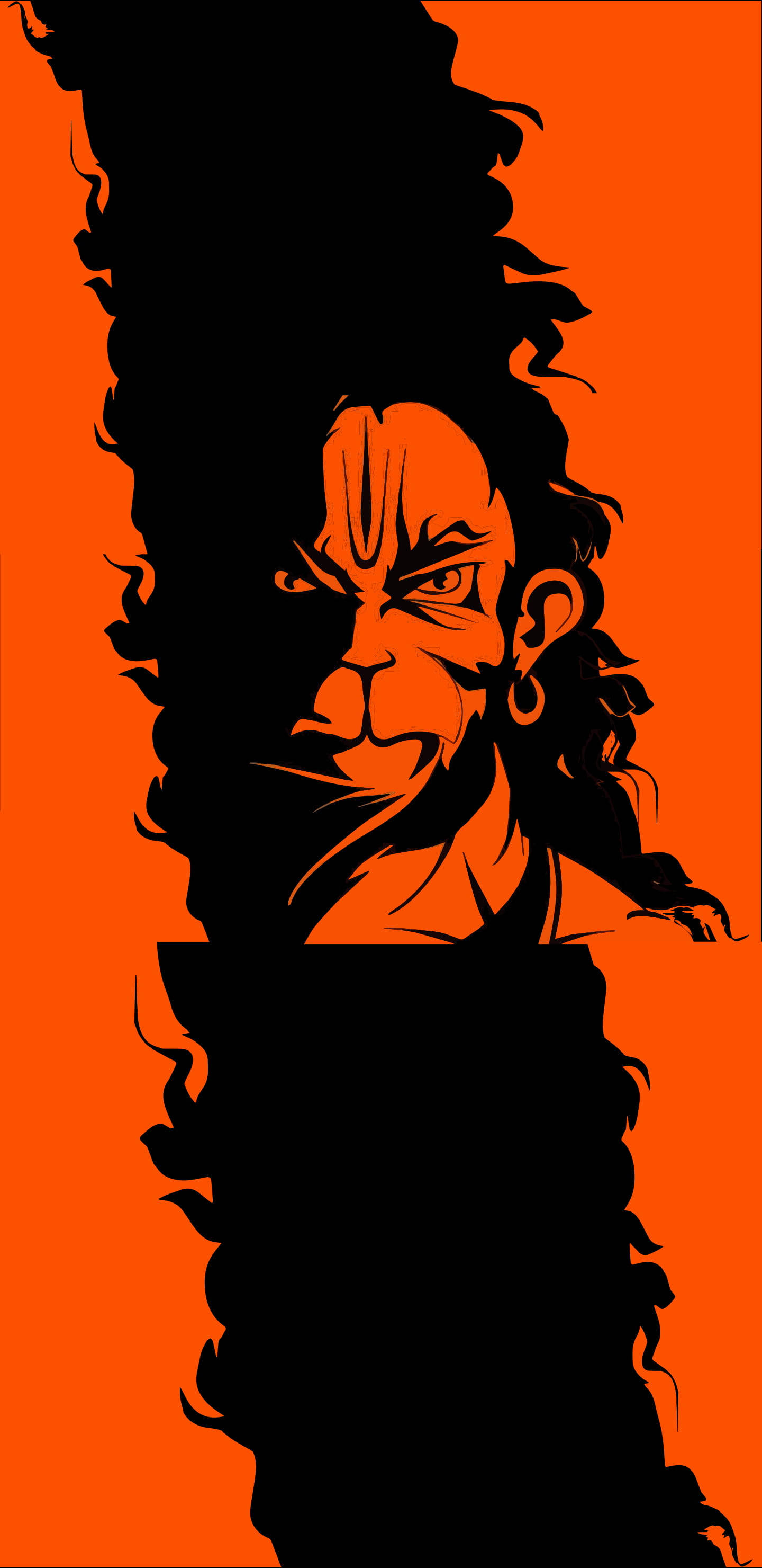 Powerful Hindu God Hanuman Phone Wallpaper