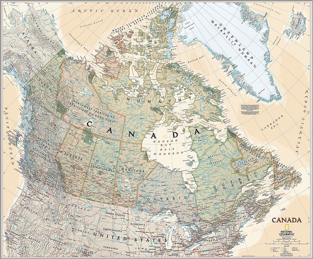 Free download Executive Canada Map Wall Mural Self Adhesive Wallpaper