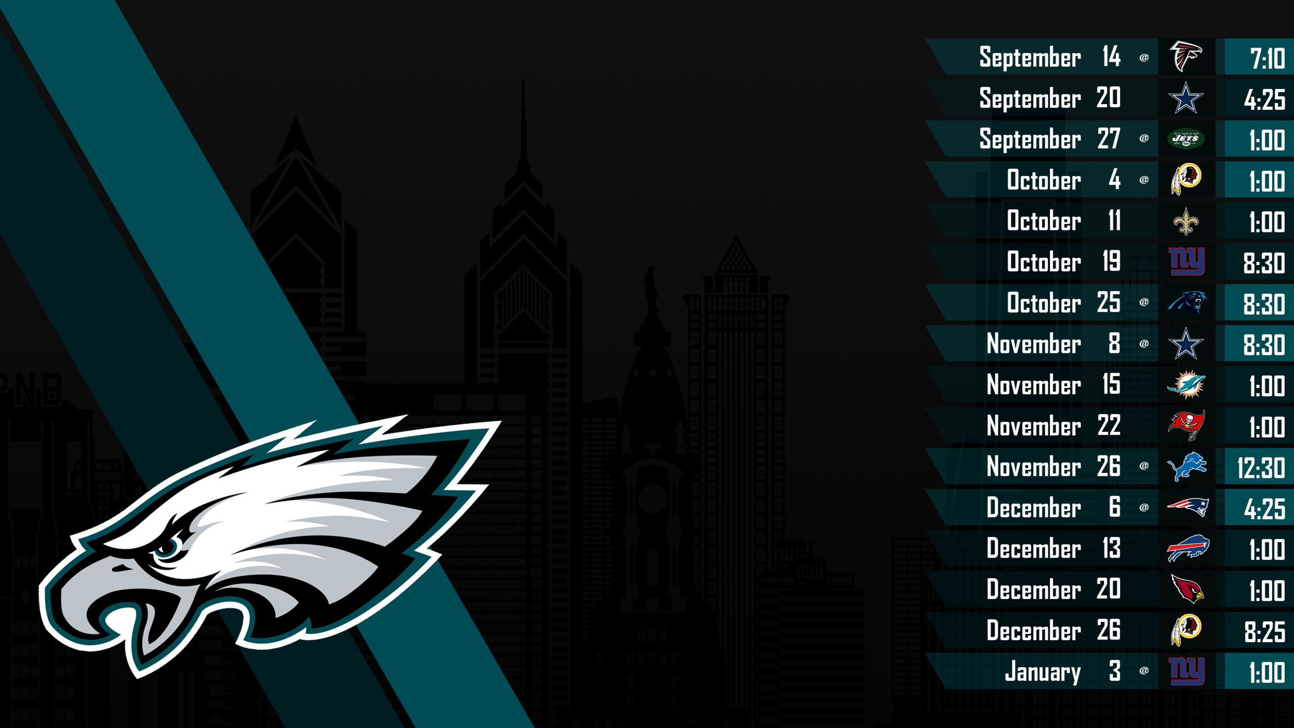 Philadelphia Eagles 2016 Schedule Wallpapers