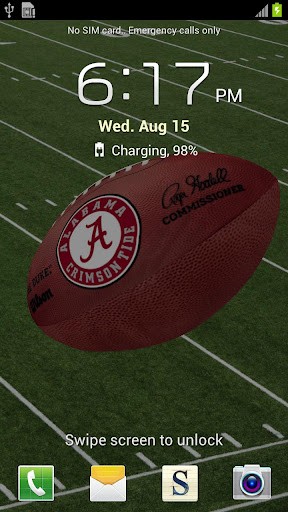 Bigger Alabama Crimson Tide 3d Lwp For Android Screenshot
