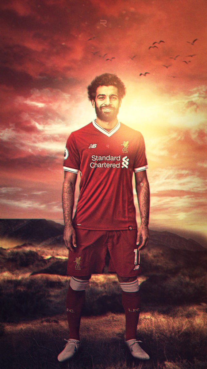 Red Galaxy Design On Mohamed Salah Phone