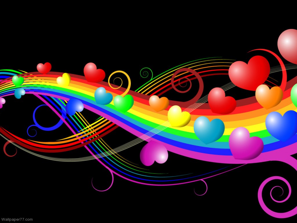 Hearts Colorful Vector Pixels Wallpaper Tagged Heart