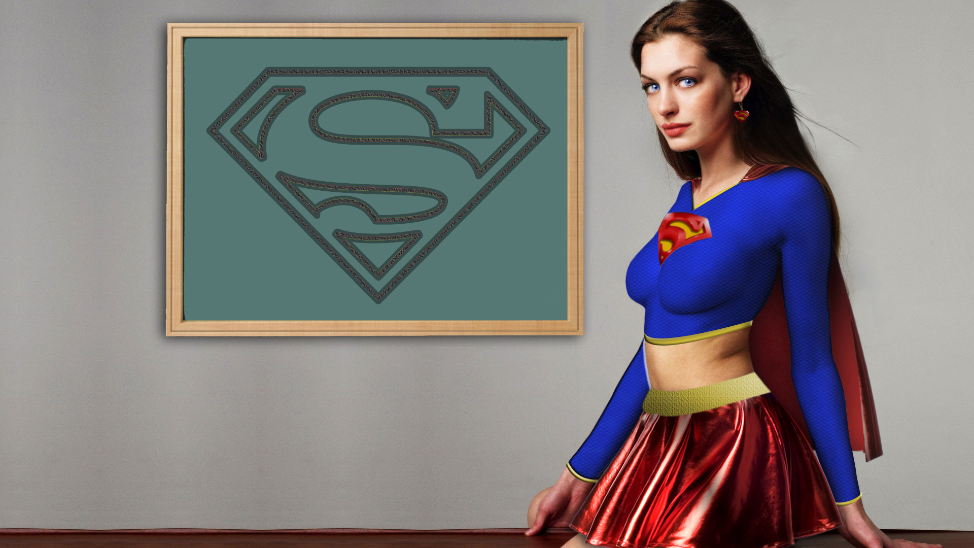 Anne Hathaway Supergirl Concept Wallpaper By Psychstudios On