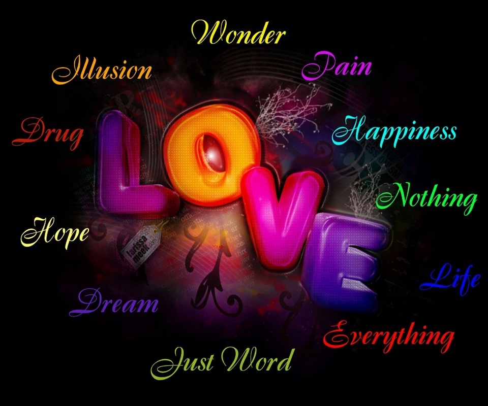 Words Of Love Screensaver Wallpaper
